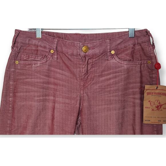 True Religion Skinny Corduroy Mid Rise Distressed Pants Women's 31 - Picture 4 of 11